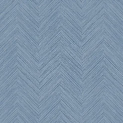 Sale Brewster 3120-13678 Caladesi Blue Faux Linen Wallpaper