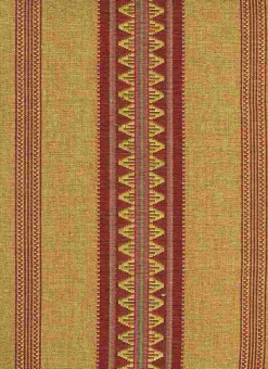 Fashion Laura Kiran Catalan Stripe Berry Gold Fabric