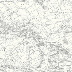 Outlet Brewster 3120-16179 Charts Black Map Wallpaper