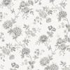 New Brewster 3123-02216 Chrysanthemum Grey Jacobean Wallpaper