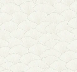 Fashion York CI2335 White Cream Luminous Ginkgo Wallpaper