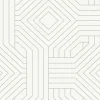 New York CI2374 White Diverging Diamonds Wallpaper