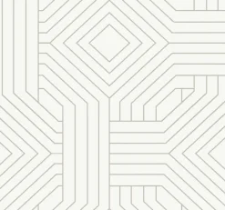 New York CI2374 White Diverging Diamonds Wallpaper