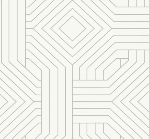 New York CI2374 White Diverging Diamonds Wallpaper