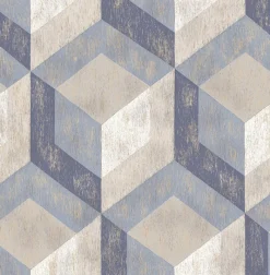 Discount Brewster/ASP 2922-22311 Clarabelle Blue Rustic Wood Tile Wallpaper