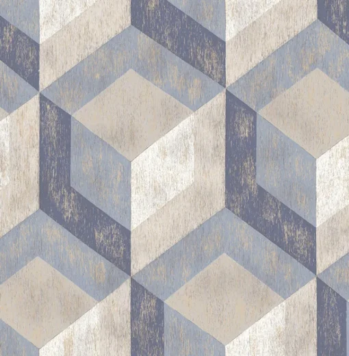 Discount Brewster/ASP 2922-22311 Clarabelle Blue Rustic Wood Tile Wallpaper