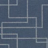 Fashion Brewster 2921-50512 Clarendon Indigo Geometric Faux Grasscloth Wallpaper