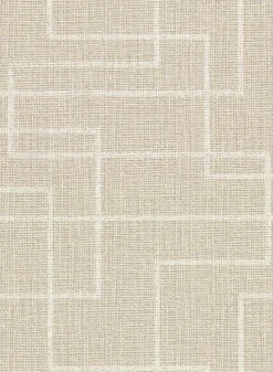 Clearance Brewster 2921-50505 Clarendon Wheat Geometric Faux Grasscloth Wallpaper