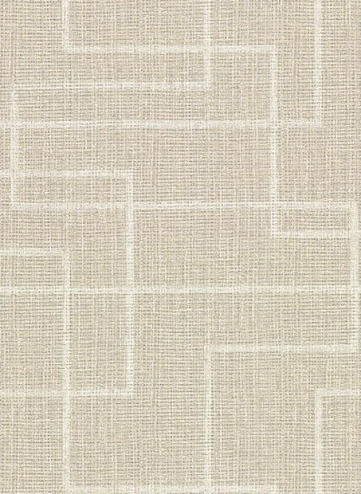 Clearance Brewster 2921-50505 Clarendon Wheat Geometric Faux Grasscloth Wallpaper