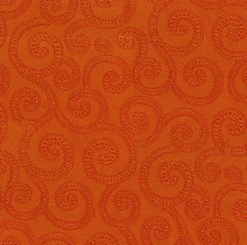 Clearance Vision Clematis 44 Pumpkin Fabric