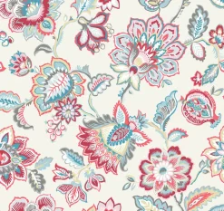 Outlet Brewster/ASP 2901-87512 Corona Red Jacobean Wallpaper