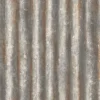Clearance Brewster/ASP Corrugated Metal Charcoal Industrial Texture Wallpaper