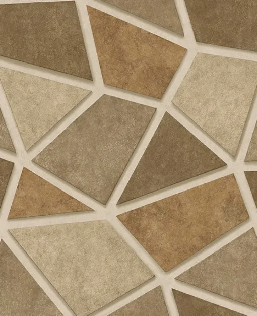 Best Brewster 2896-25351 Coty Brass Geometric Patchwork Wallpaper