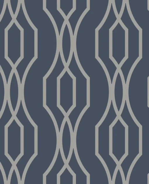 Sale Brewster/ASP Coventry Blue Trellis Wallpaper