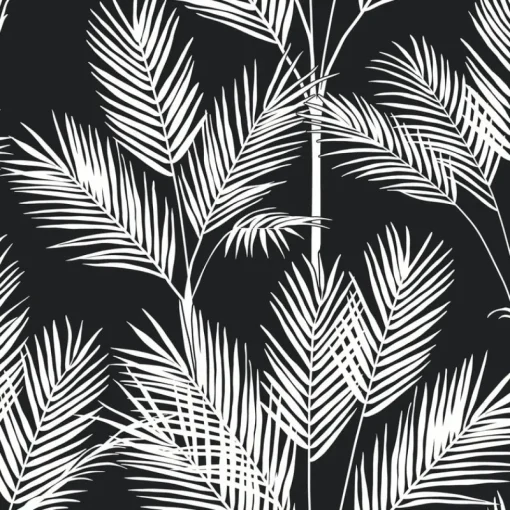 Fashion York CV4409 Blue King Palm Silhouette Wallpaper