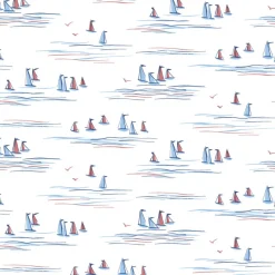 Clearance York CV4461 Blue Red Full Sails Wallpaper
