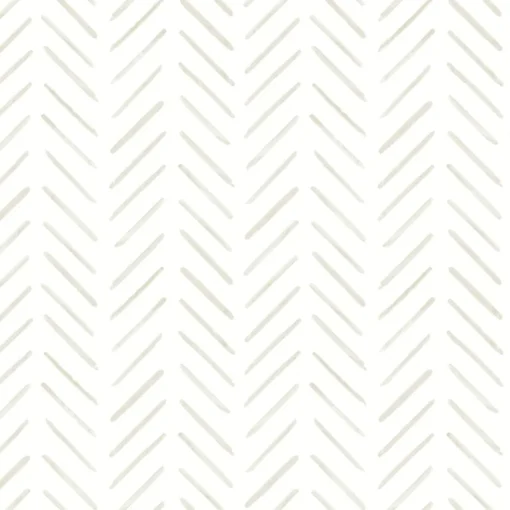 Clearance York CV4456 Off White Painted Herringbone Wallpaper