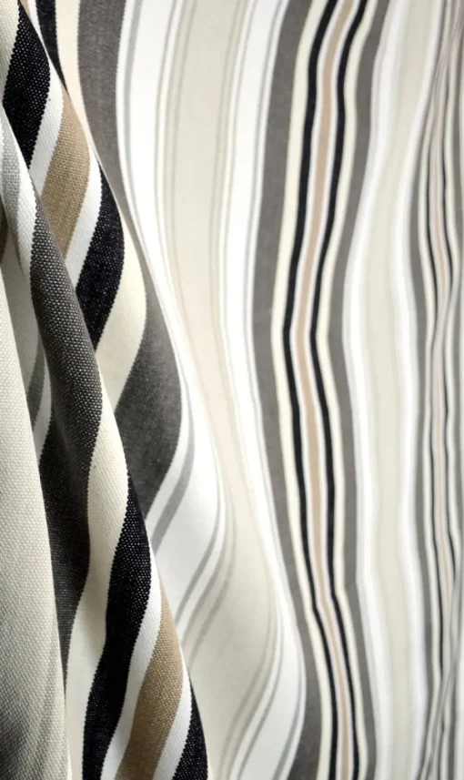 Sale Heritage/Roth D3008 Bridgewater Charcoal Stripe Fabric