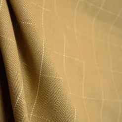 Fashion Heritage/Roth D2954 Copley Square Caramel Light Brown Beige Herringbone Weave Cream Check Fabric
