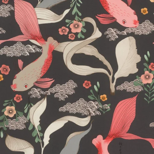 Sale Brewster 4035-539851 Dai Black Betta Fish Wallpaper