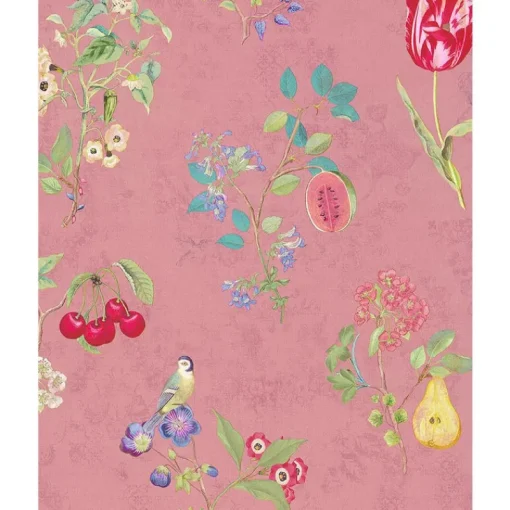 Discount Brewster 375023 Danique Mauve Garden Wallpaper