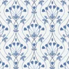 Outlet Brewster/ASP 2970-26148 Dard Blue Tulip Ogee Wallpaper