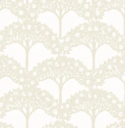 Hot Brewster/ASP 2970-26113 Dawson Beige Magnolia Tree Wallpaper