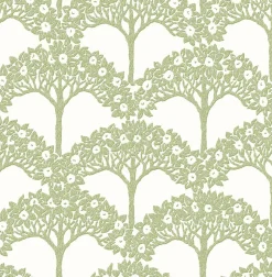 New Brewster/ASP 2970-26114 Dawson Green Magnolia Tree Wallpaper
