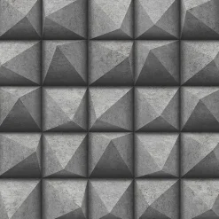 Fashion Brewster 4020-78619 Dax Black 3D Geometric Wallpaper