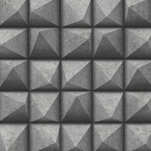 Fashion Brewster 4020-78619 Dax Black 3D Geometric Wallpaper