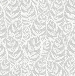 Hot Brewster/ASP 2964-25925 Del Mar Grey Botanical Wallpaper