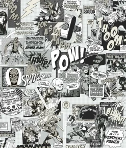 Sale York DI0946 Black/White Marvel Comics Pow! Wallpaper