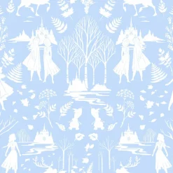 Online York DI1012 Blue/Glitter Disney Frozen 2 Nordic Wallpaper