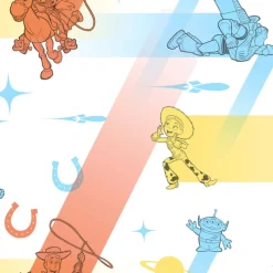 Hot York DI0924 Blue/Orange Disney and Pixar Toy Story 4 Retro Wallpaper