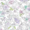 Fashion York DI0964 Purple Disney Princess Royal Floral Wallpaper