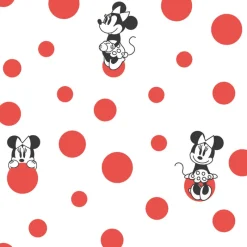 Discount York DI1029 Red Disney Minnie Mouse Dots Wallpaper