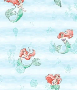 Best York DI0954 Teal Disney The Little Mermaid Swim Wallpaper