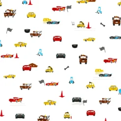 Sale York DI0921 White Disney and Pixar Cars Racing Spot Wallpaper