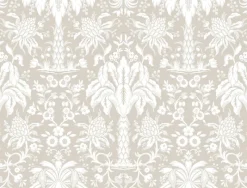 Clearance York DM5013 Beige Palmetto Palm Damask Wallpaper