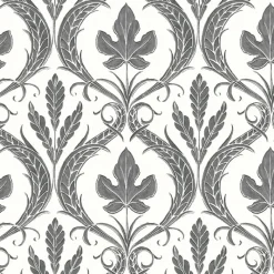 Hot York DM4926 Black White Adirondack Damask Wallpaper