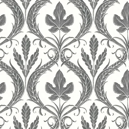 Hot York DM4926 Black White Adirondack Damask Wallpaper