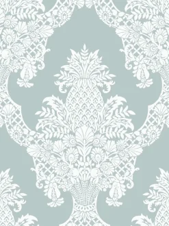 Best York DM4973 Blue Pineapple Plantation Wallpaper