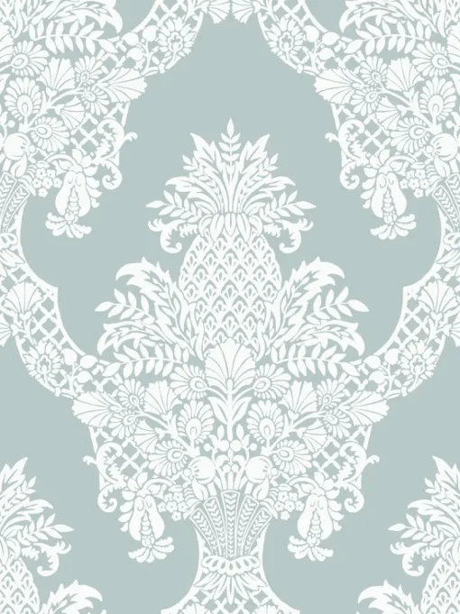 Best York DM4973 Blue Pineapple Plantation Wallpaper