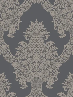 New York DM4975 Gray Pineapple Plantation Wallpaper