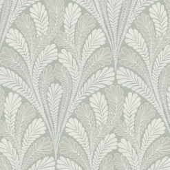 Outlet York DM5023 Green Shell Damask Wallpaper