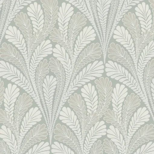 Outlet York DM5023 Green Shell Damask Wallpaper