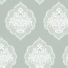 Fashion York DM4982 Green Signet Medallion Dam Wallpaper
