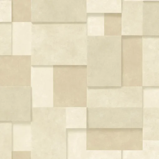 Hot Brewster 2896-25355 Duchamp Wheat Patchwork Metallic Wallpaper