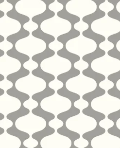 Best Brewster/ASP Emilio Grey Retro Wallpaper