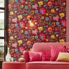 Fashion Brewster Epona Burgundy Floral Fantasy Wallpaper